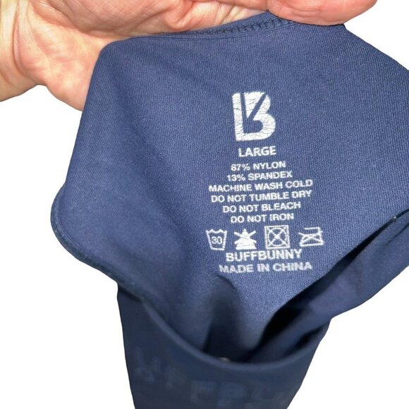 Buff Bunny Women's L Large Crop Top Tank Top Fits Small Stretchy Workout Gym - Picture 5 of 7